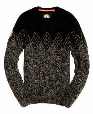 Superdry Badland Crew Neck Férfi Ugró Fekete | DCRMT8245